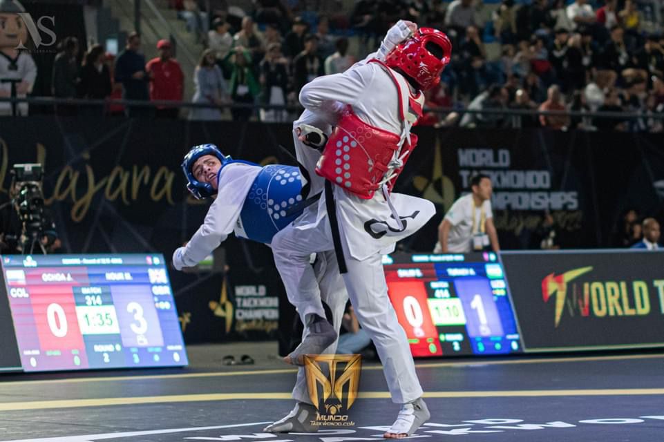 Dynamic action shot during Taekwondo training in Wandsworth