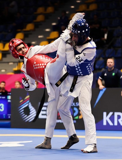 Team training moment at New Generation Taekwondo Club, South West London